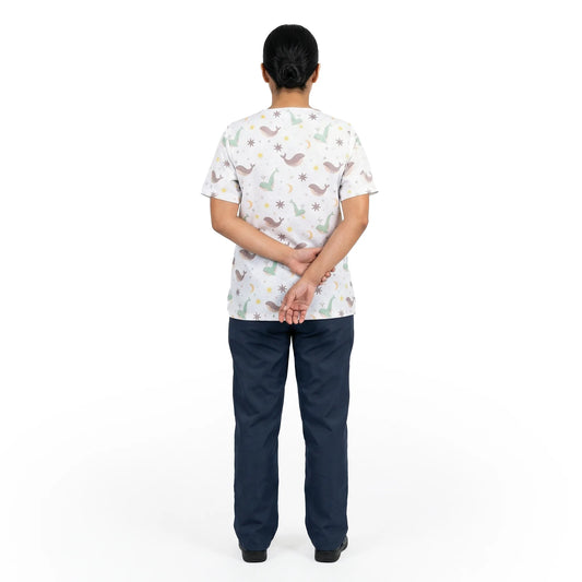 Uniforme Antifluido Estampado - Ballenas