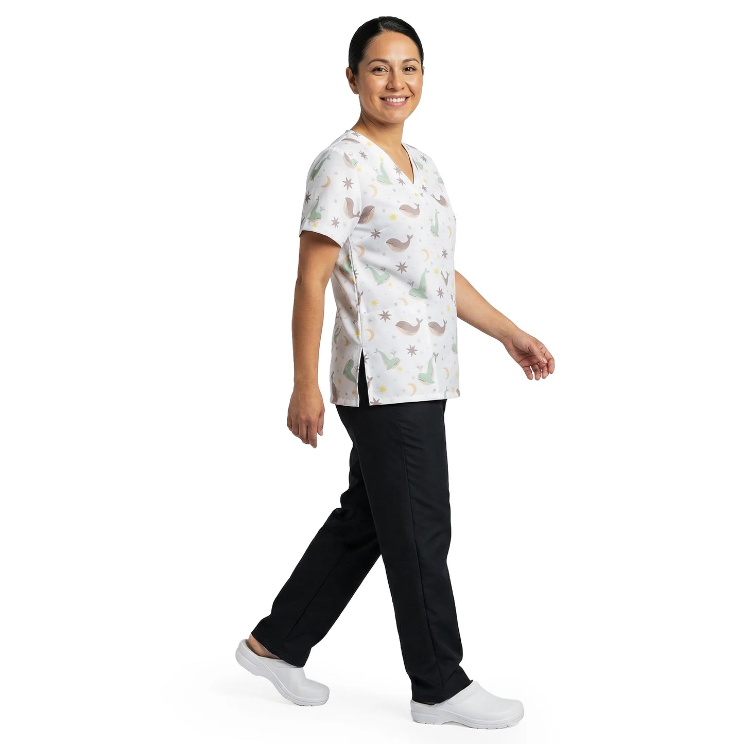 Uniforme Antifluido Estampado - Ballenas