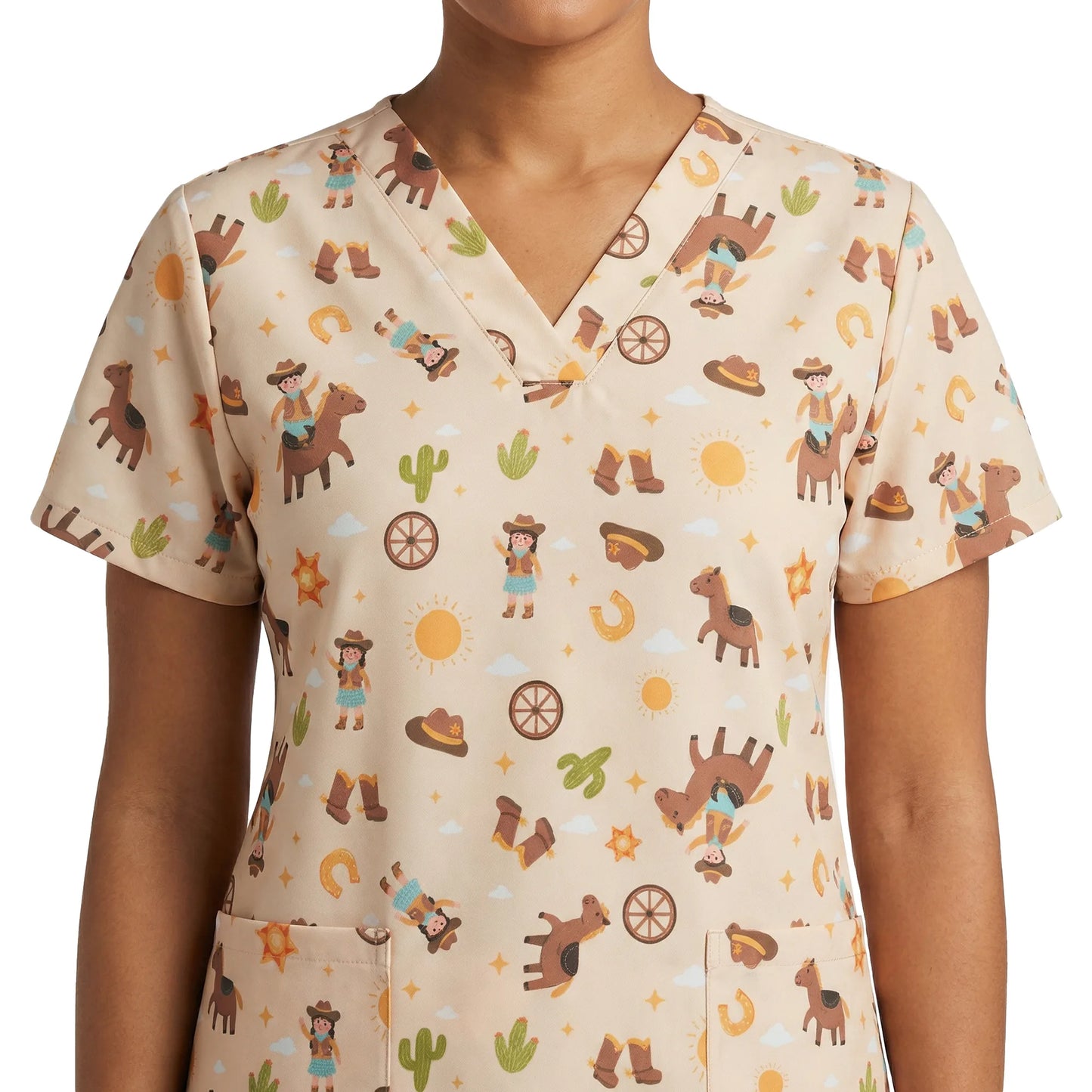 Uniforme Antifluido Estampado - Caballos