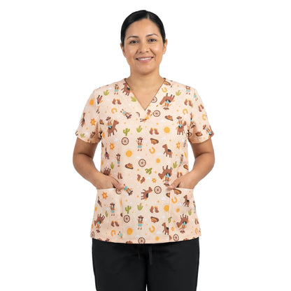 Uniforme Antifluido Estampado - Caballos
